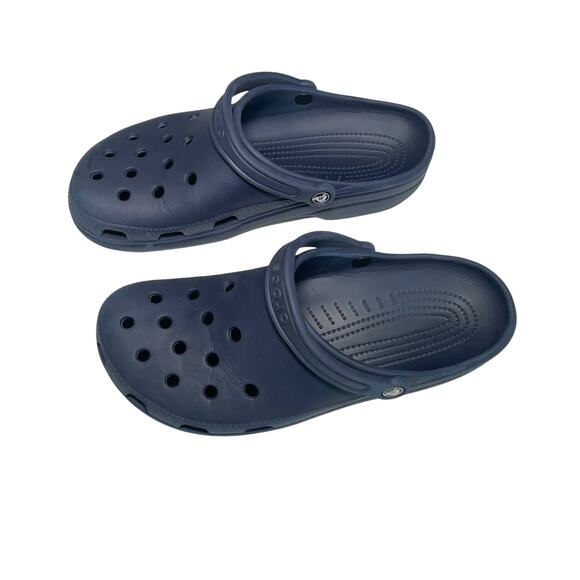 Crocs Unisex Classic Clogs Navy Blue Size M12 / W14 -Lightweight Slip-On Comfort - Picture 1 of 4